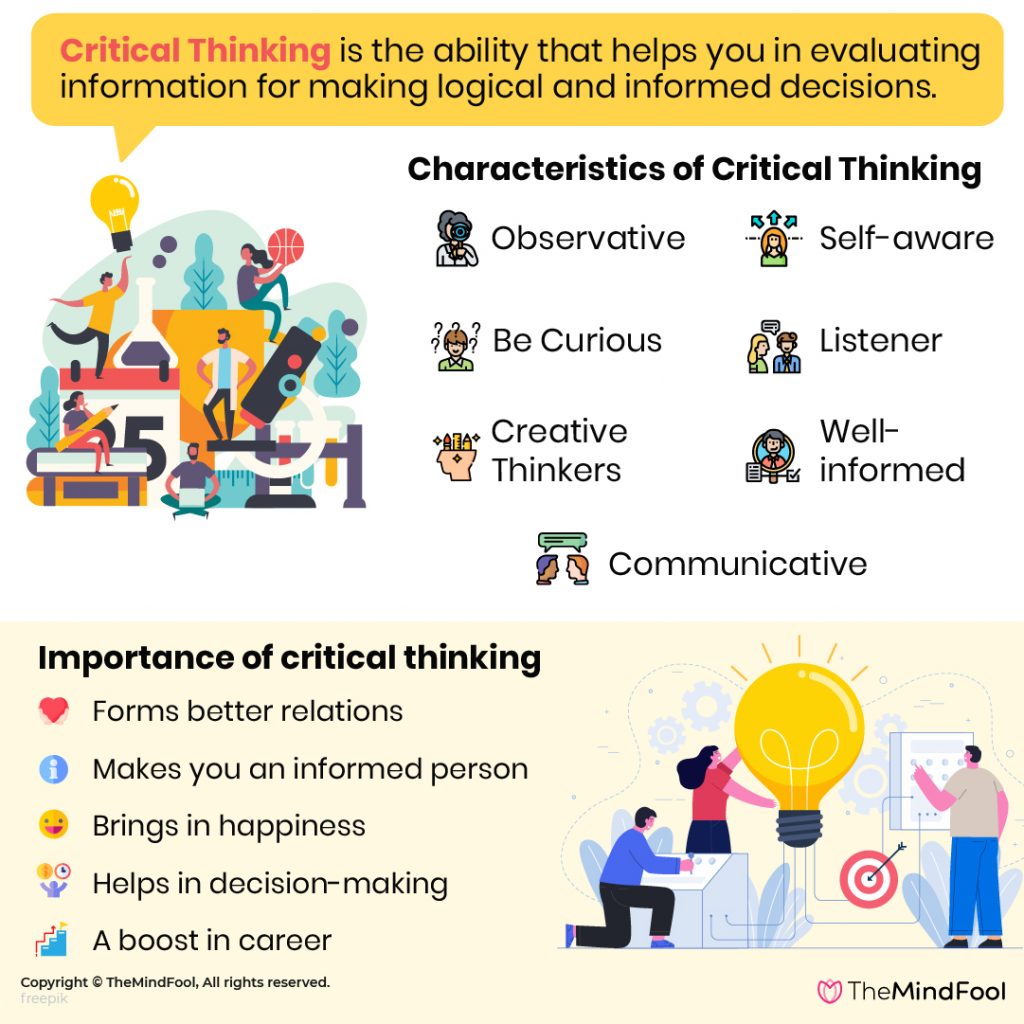 critical thinking involves the following except