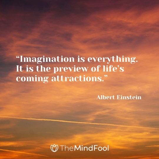 “Imagination is everything. It is the preview of life’s coming attractions.”  – Albert Einstein