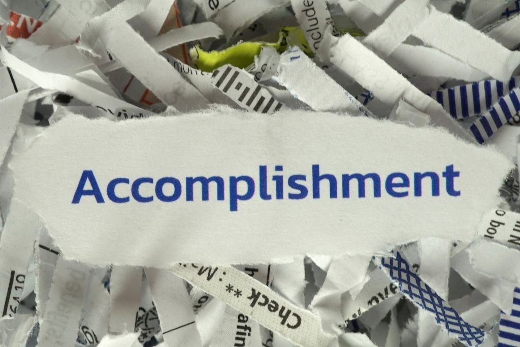 Mention your accomplishment