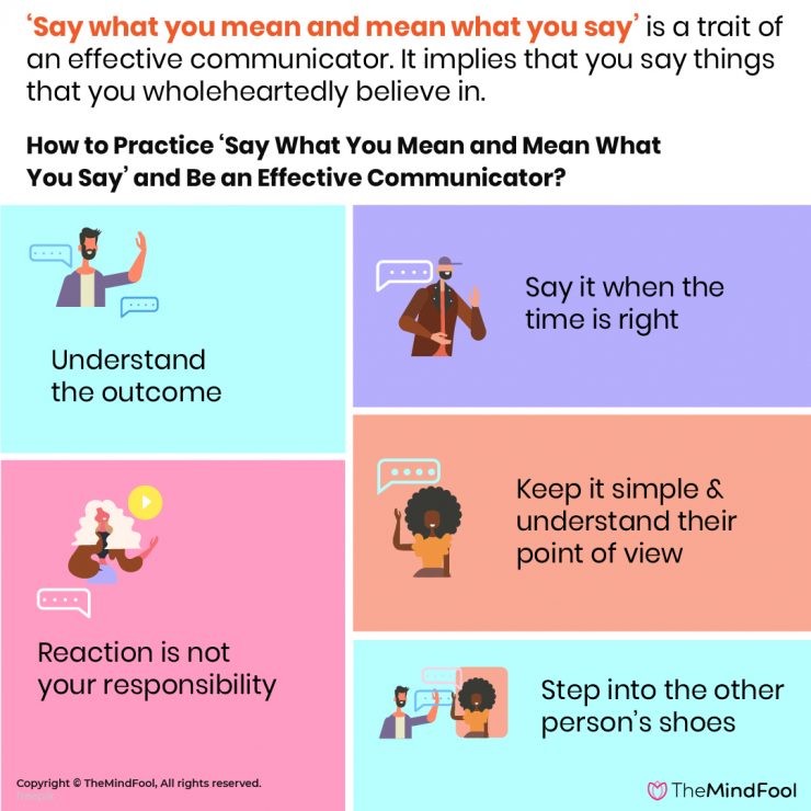 Meaning of 'Say What You Mean and Mean What You Say' | TheMindFool