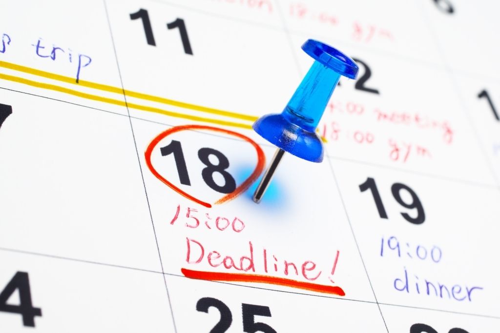 Set deadlines