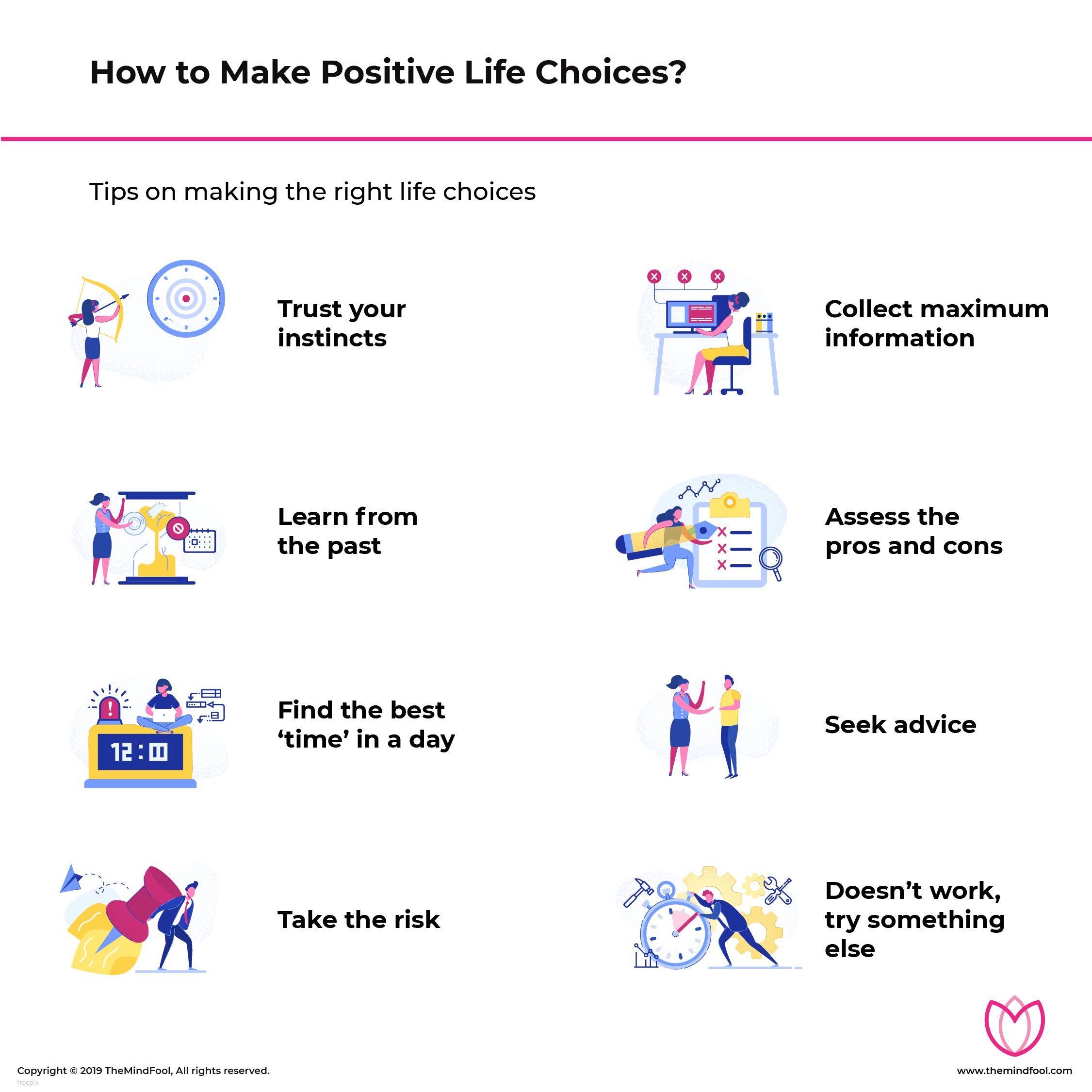 Know 8 Tips on How to Make Positive Life Choices | TheMindFool