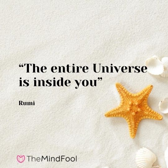 “The entire Universe is inside you” - Rumi