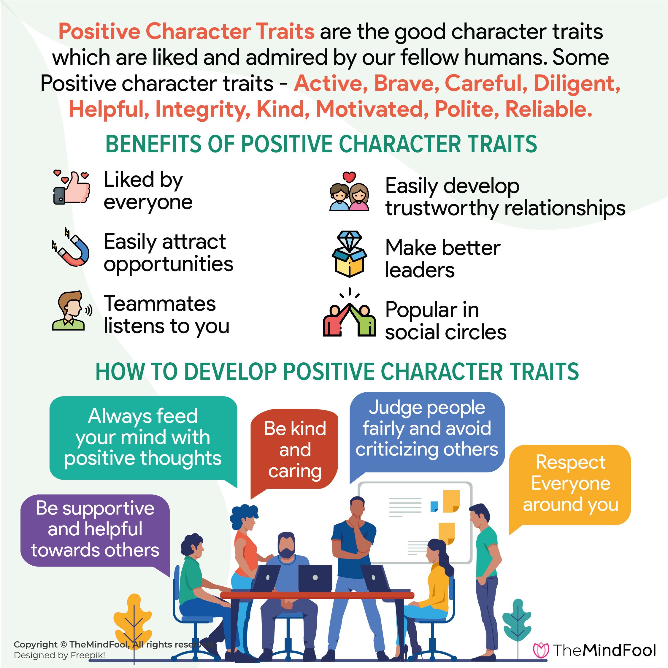 100 Positive Character Traits For Living Life Happily Themindfool