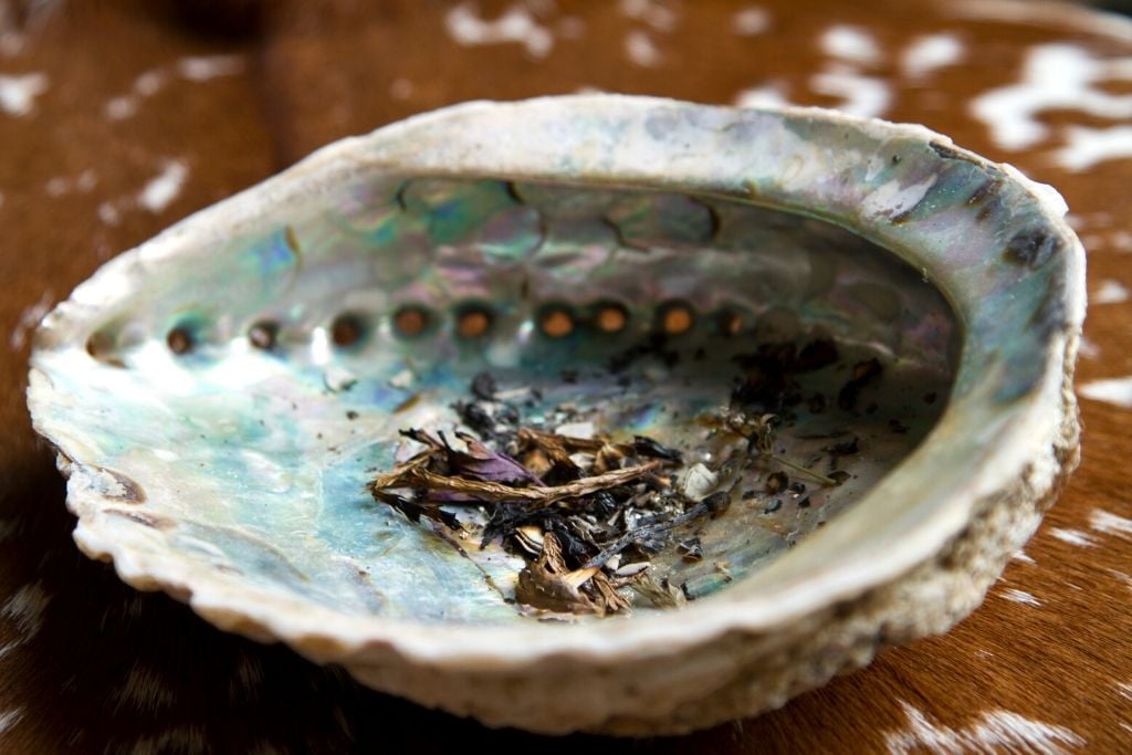 Abalone shells/Fireproof container