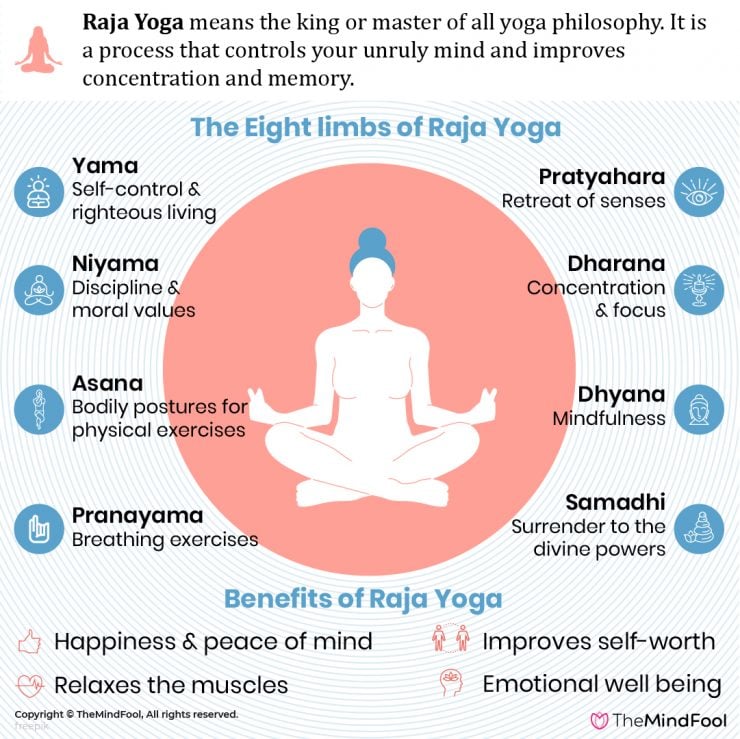 Know All Elements Of Raja Yoga A Spiritual Practice Themindfool