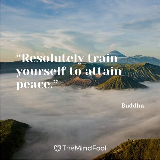 “Resolutely train yourself to attain peace.” – Buddha