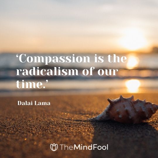 ‘Compassion is the radicalism of our time.’ - Dalai Lama