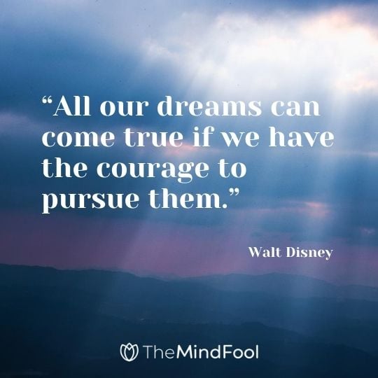 “All our dreams can come true if we have the courage to pursue them.”---Walt Disney