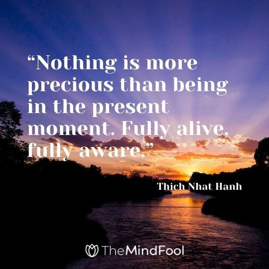 “Nothing is more precious than being in the present moment. Fully alive, fully aware.” – Thich Nhat Hanh