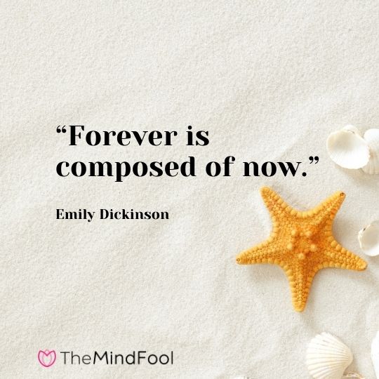 “Forever is composed of now.” – Emily Dickinson